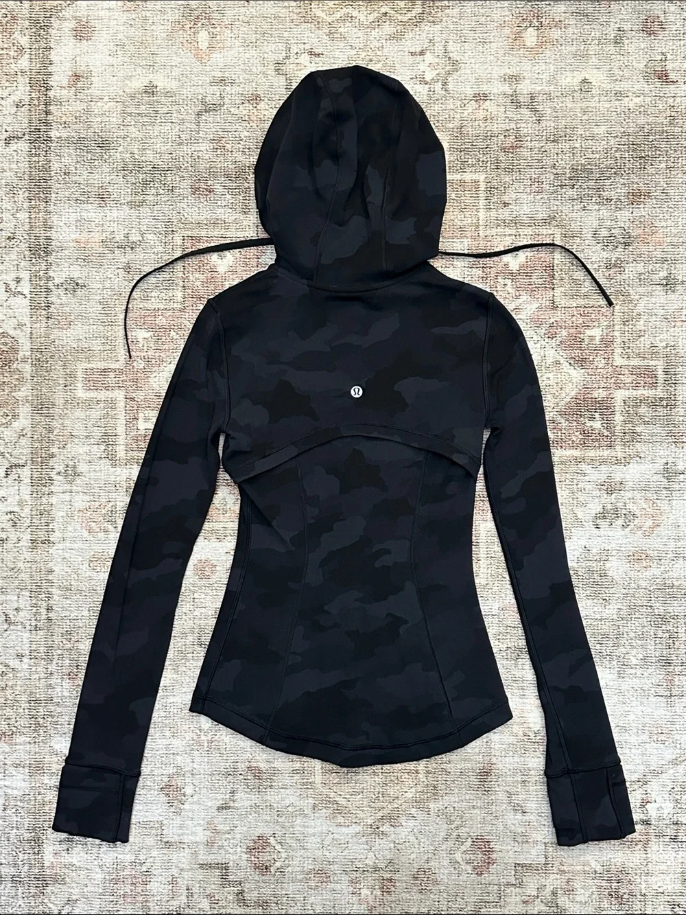 Woman’s Black Camo Lululemon Define Zip Up Jacket